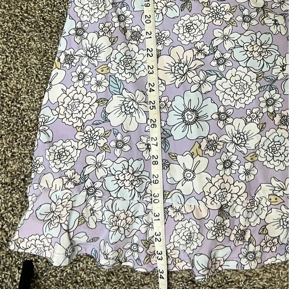 No Boundaries White and Purple Faux wrap Flutter Sleeve Knee-Length Sundress xxl - Picture 14 of 14